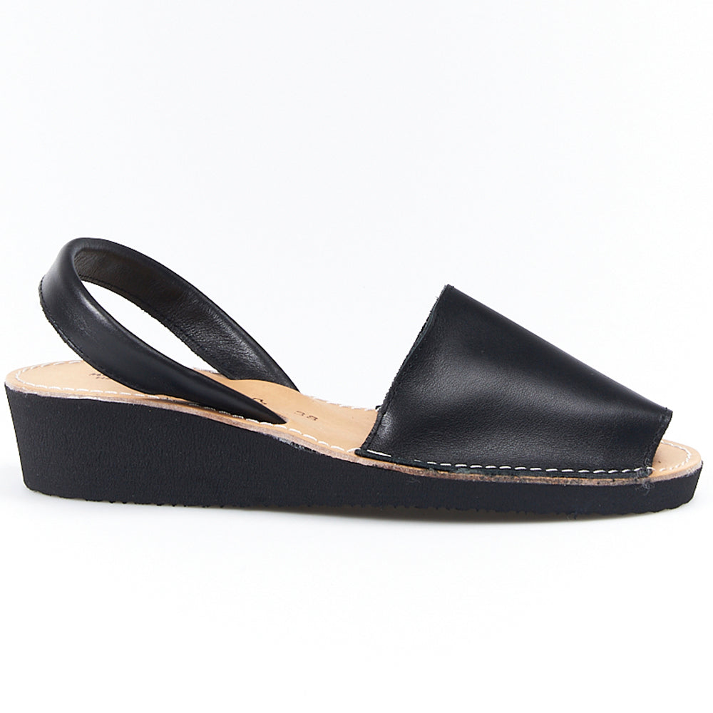 Sandalias Menorquinas Cuña Negro - imagen 1