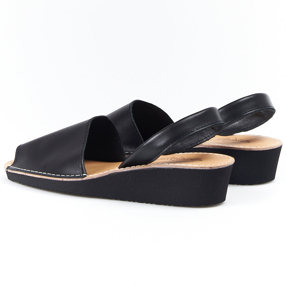 Sandalias Menorquinas Cuña Negro - imagen 6