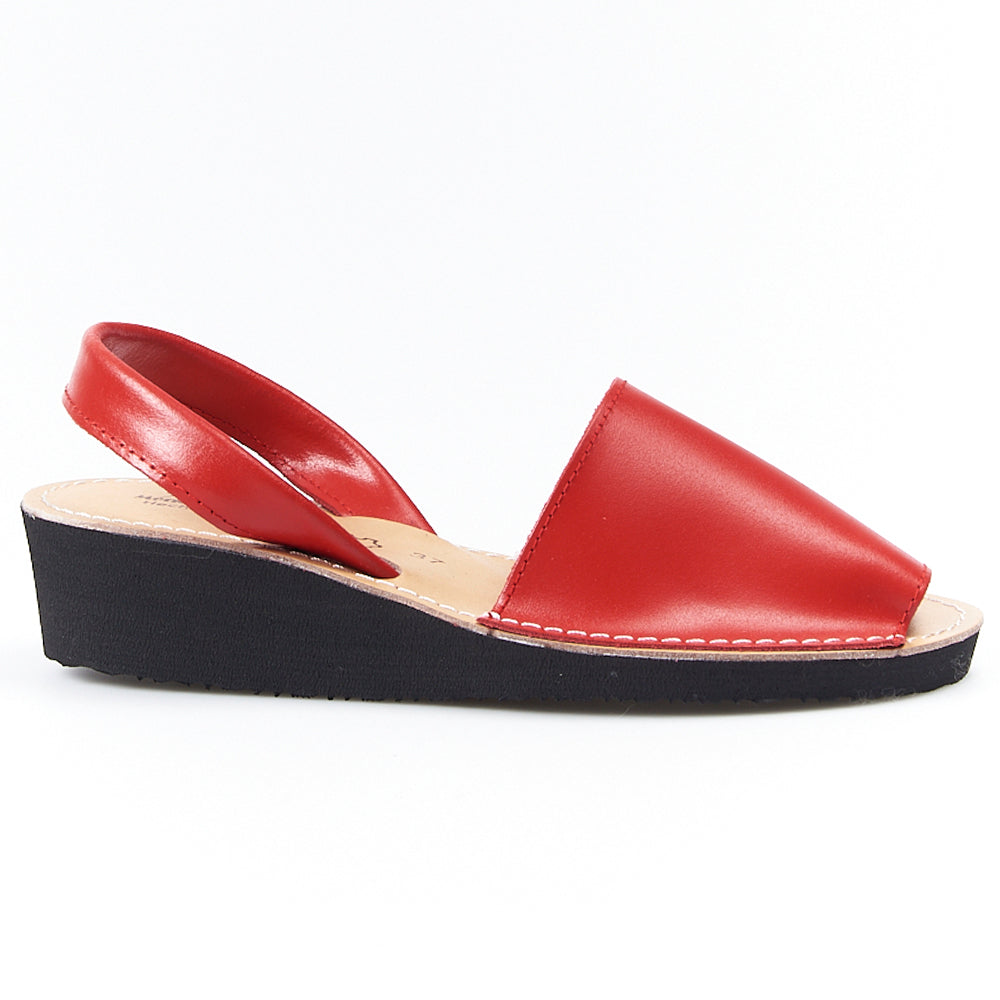 Sandalias Menorquinas Cuña Rojo - imagen 1