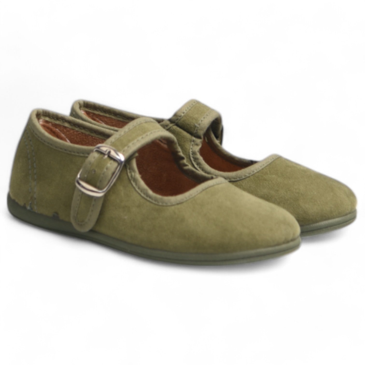 Merceditas Vul-Peques Suede 236-SU Verde Oliva - imagen 2
