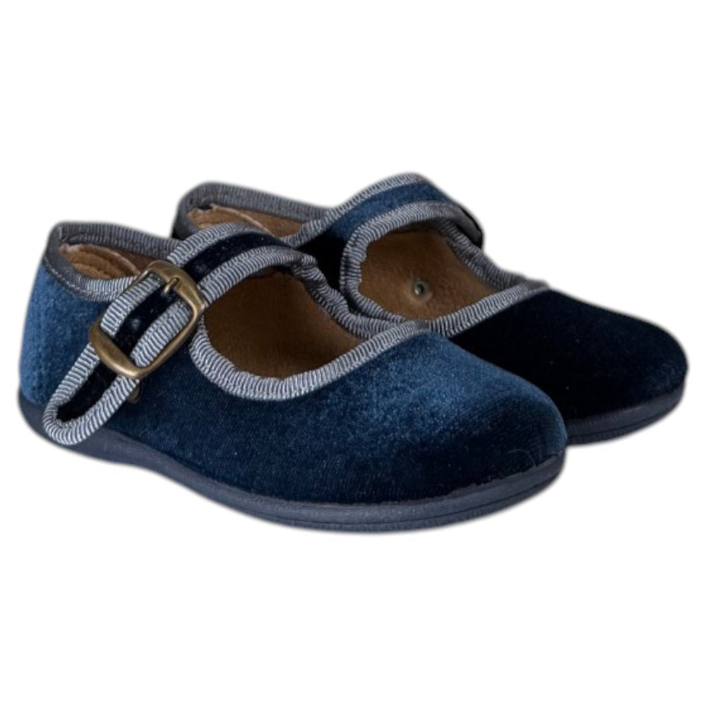 Merceditas Vul-Peques Terciopelo 236-T/01C Marino Gris