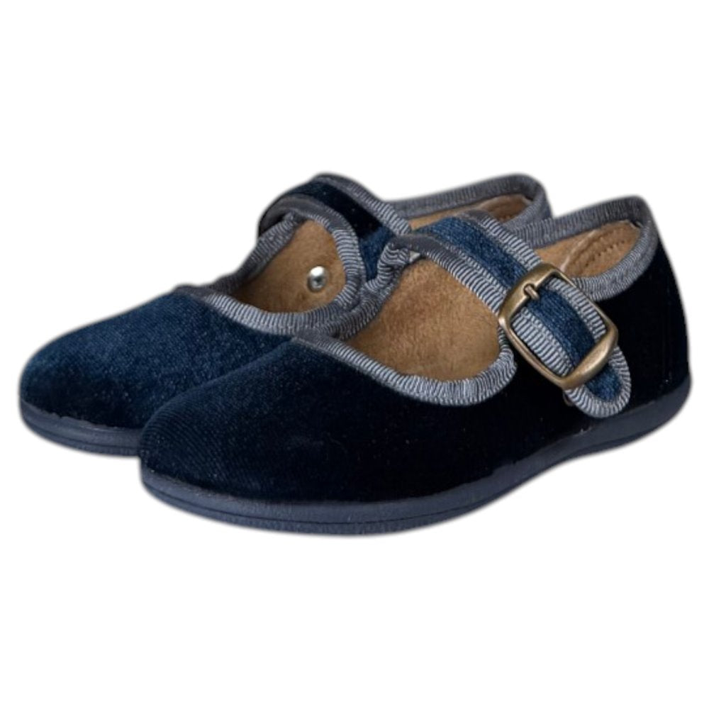 Merceditas Vul-Peques Terciopelo 236-T/01C Marino Gris