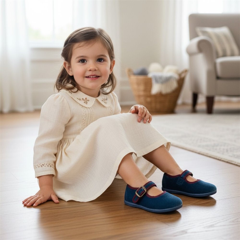 Merceditas Vul-peques Terciopelo 236-T/01C Royal Burdeos
