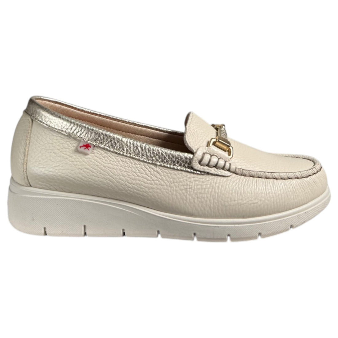 Mocasines Fluchos Fluvia F2421 Metal Platino - imagen 1