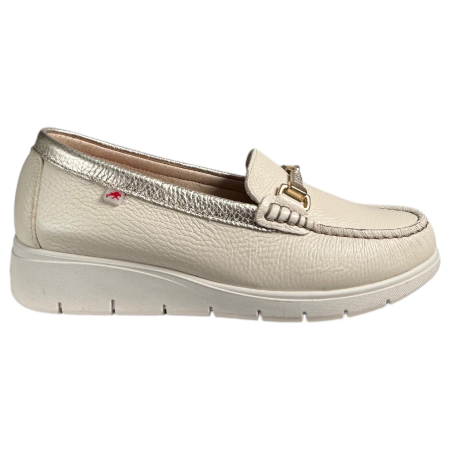 Mocasines Fluchos Fluvia F2421 Metal Platino - imagen 1