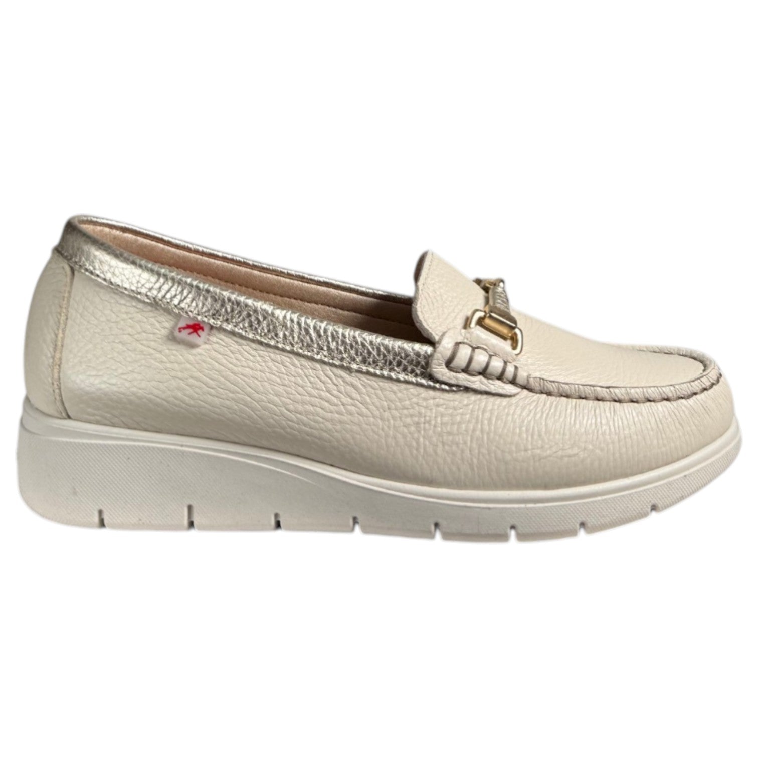 Mocasines Fluchos Fluvia F2421 Metal Platino - imagen 1