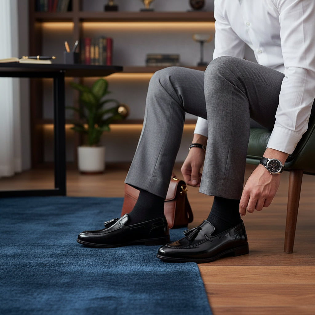 Mocasines La Valenciana Borlas Antik 4350 Negro - imagen 2