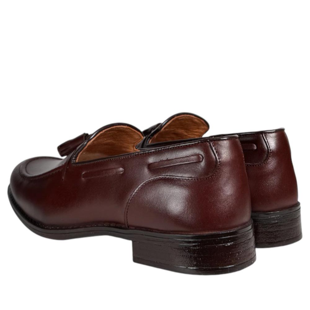 Mocasines La Valenciana Borlas Piel Lisa 4350 Cuero - imagen 6