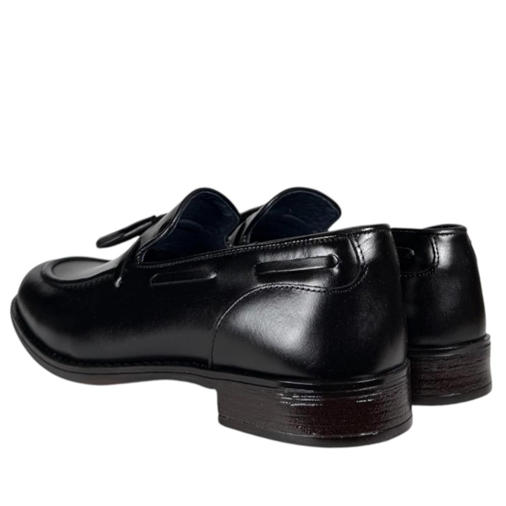Mocasines La Valenciana Borlas Piel Lisa 4350 Negro - imagen 6