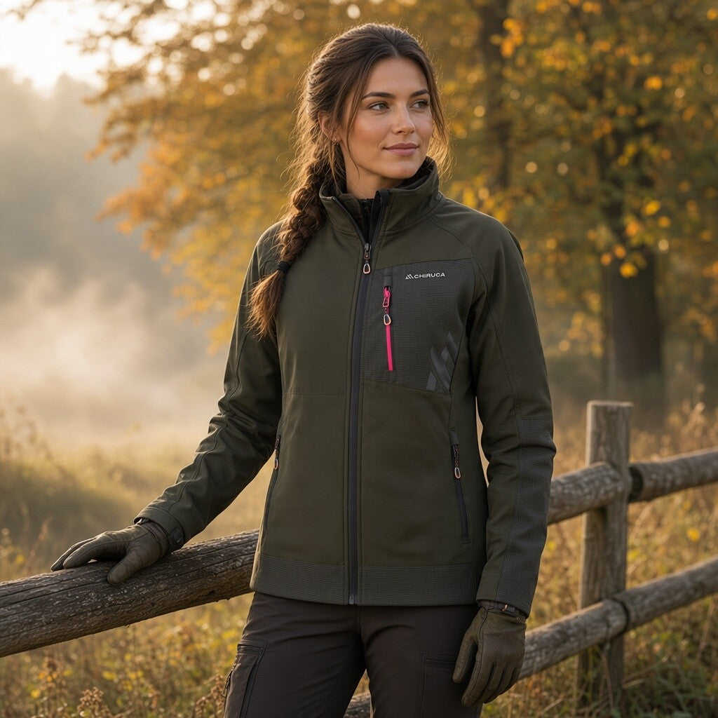 Chaqueta softshell de mujer Chiruca Odisea Lady 07 verde