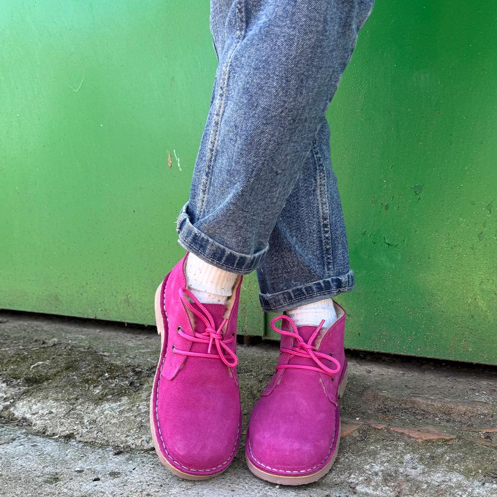 Botas Pisamierdas Fucsia Borreguito - imagen 2