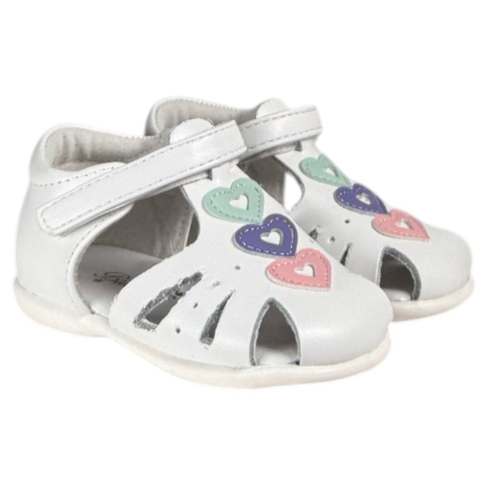 Sandalias Bubble Kids Cerradas Corazones C614 Blanco - imagen 3
