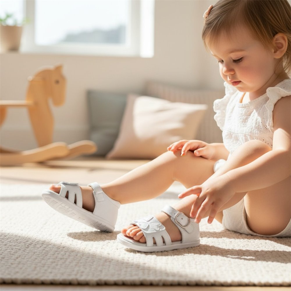 Sandalias Bubble Kids Corazones C1698 Blanco - imagen 2