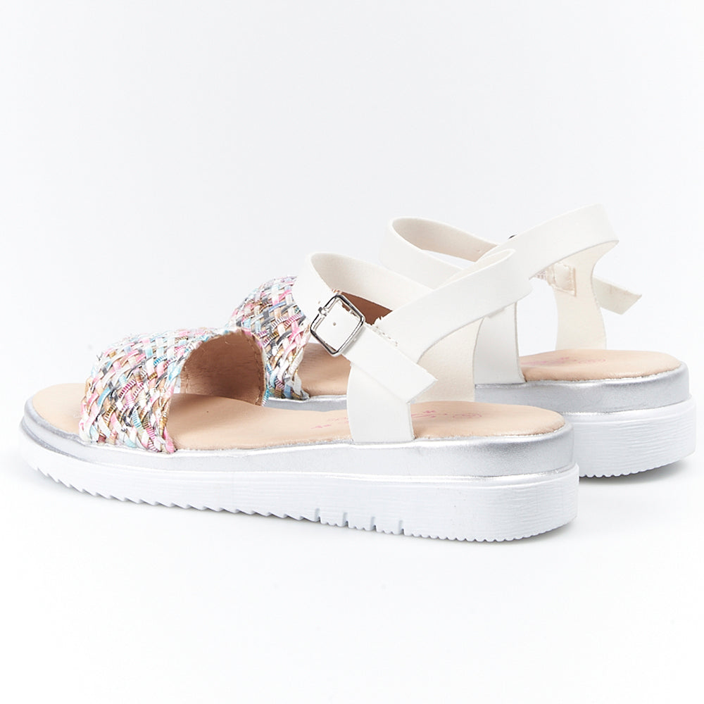 Sandalias Bubble Kids Cuñita Colores A2850 Blanco - imagen 3