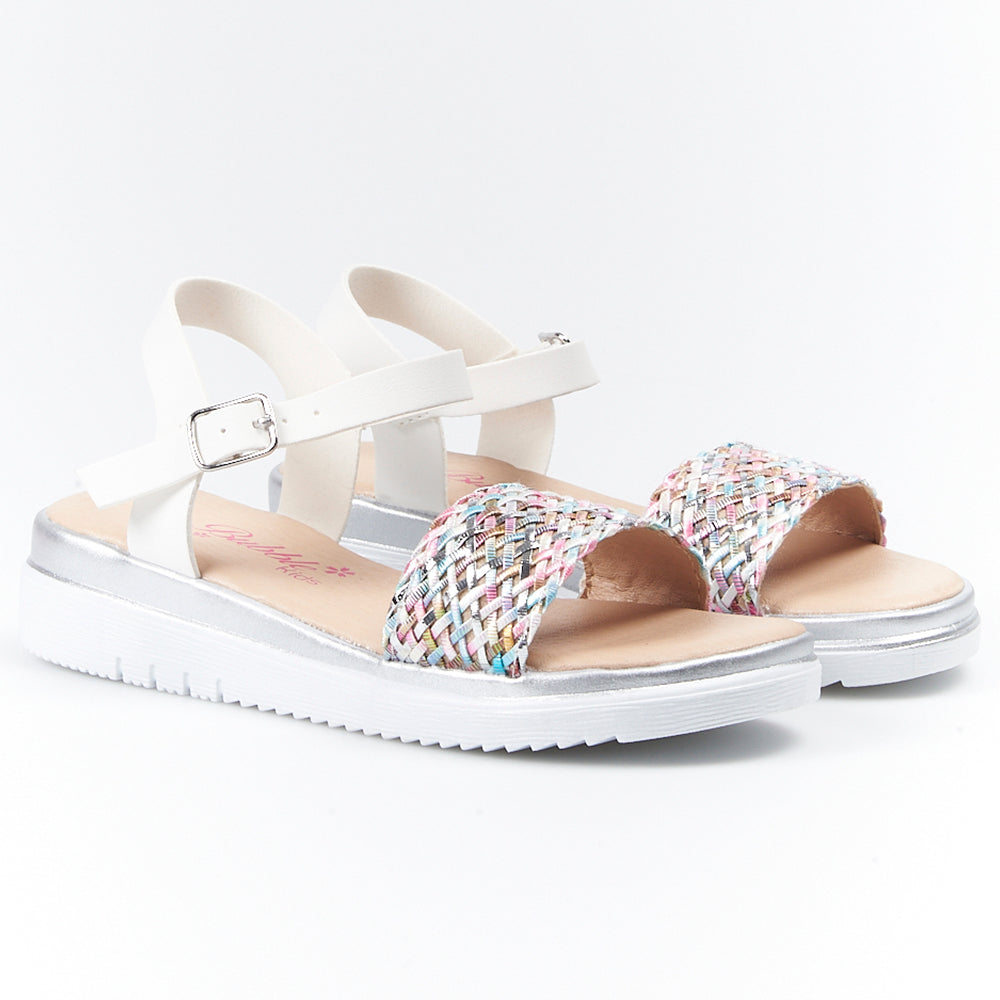 Sandalias Bubble Kids Cuñita Colores A2850 Blanco - imagen 2