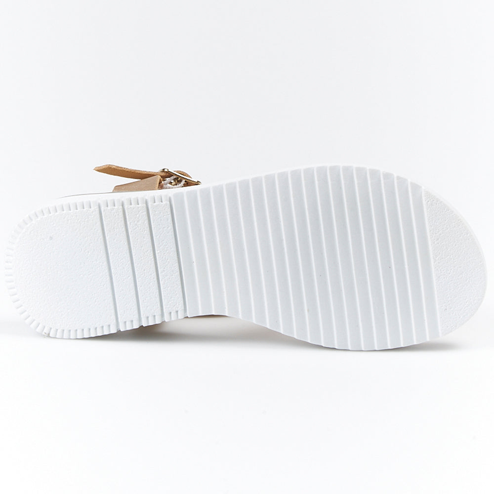 Sandalias Bubble Kids Cuñita Colores A2850 Oro - imagen 5
