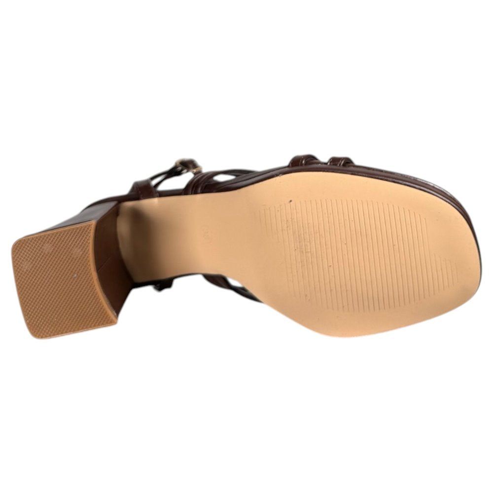 Sandalias Buonarotti Tiras Tacón BL-5725 Marrón - imagen 7