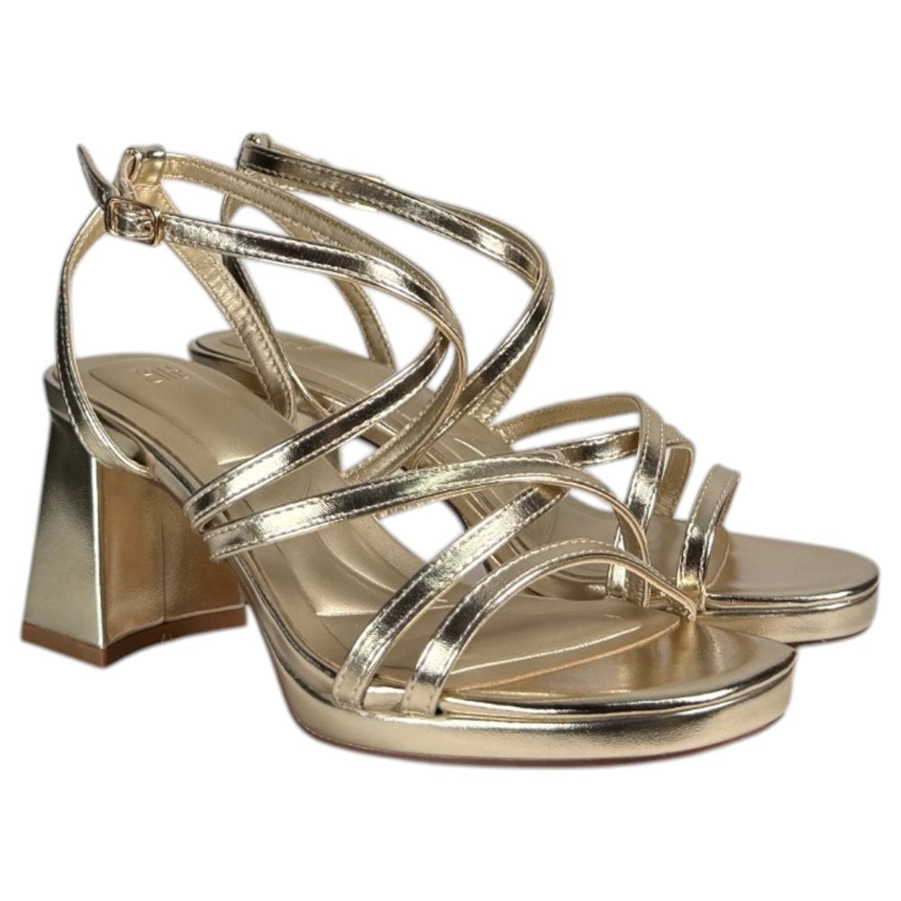 Sandalias Buonarotti Tiras Tacón BL-5725 Oro - imagen 3