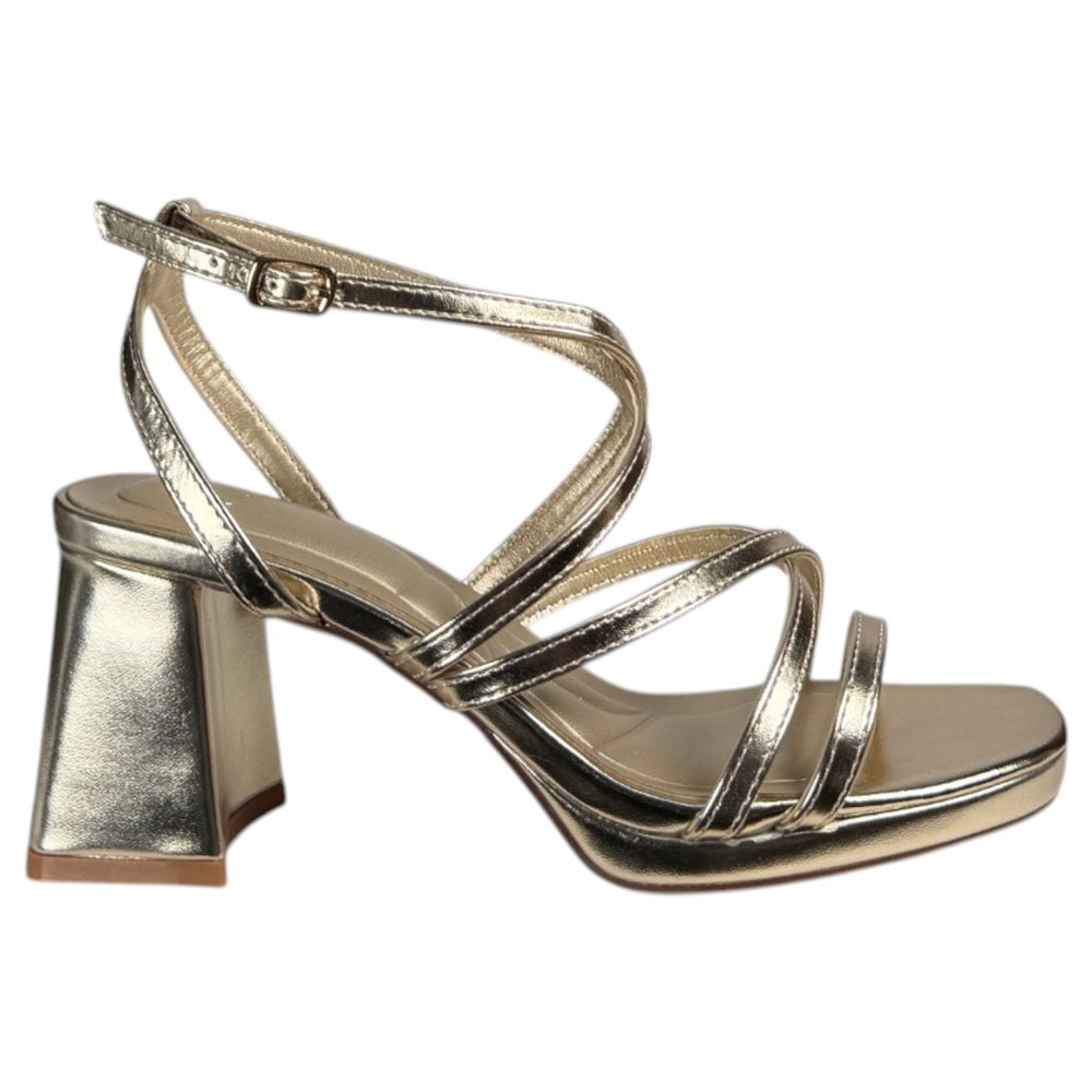 Sandalias Buonarotti Tiras Tacón BL-5725 Oro - imagen 1
