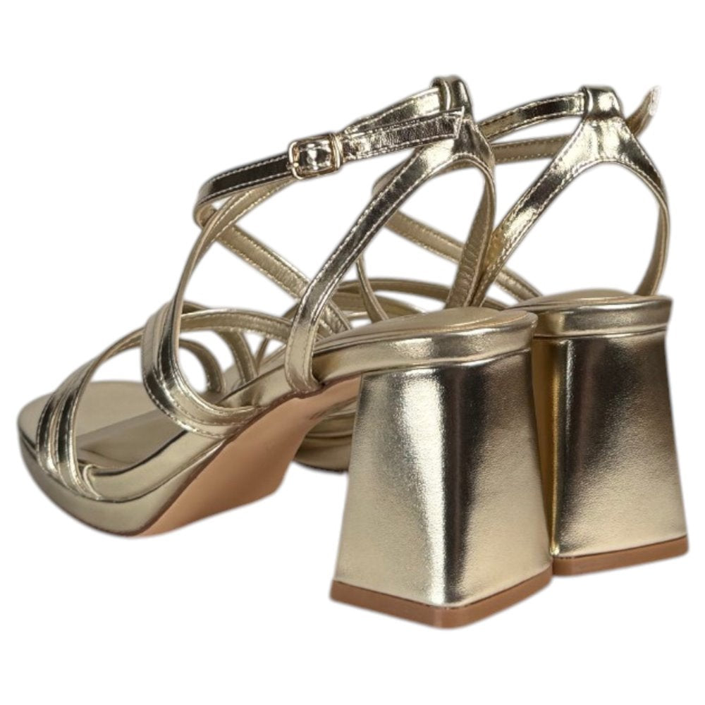 Sandalias Buonarotti Tiras Tacón BL-5725 Oro - imagen 6