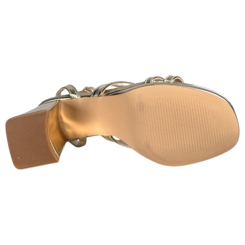 Sandalias Buonarotti Tiras Tacón BL-5725 Oro - imagen 7
