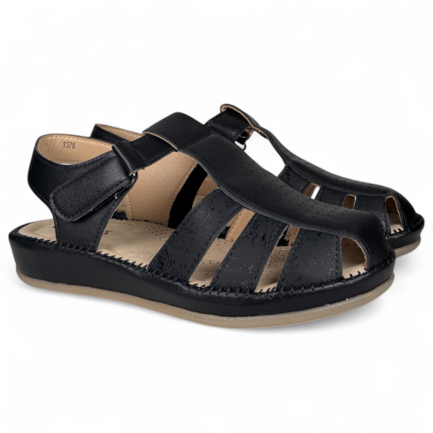 Sandalias Cangrejeras Anatómicas 1576 Negro - imagen 2