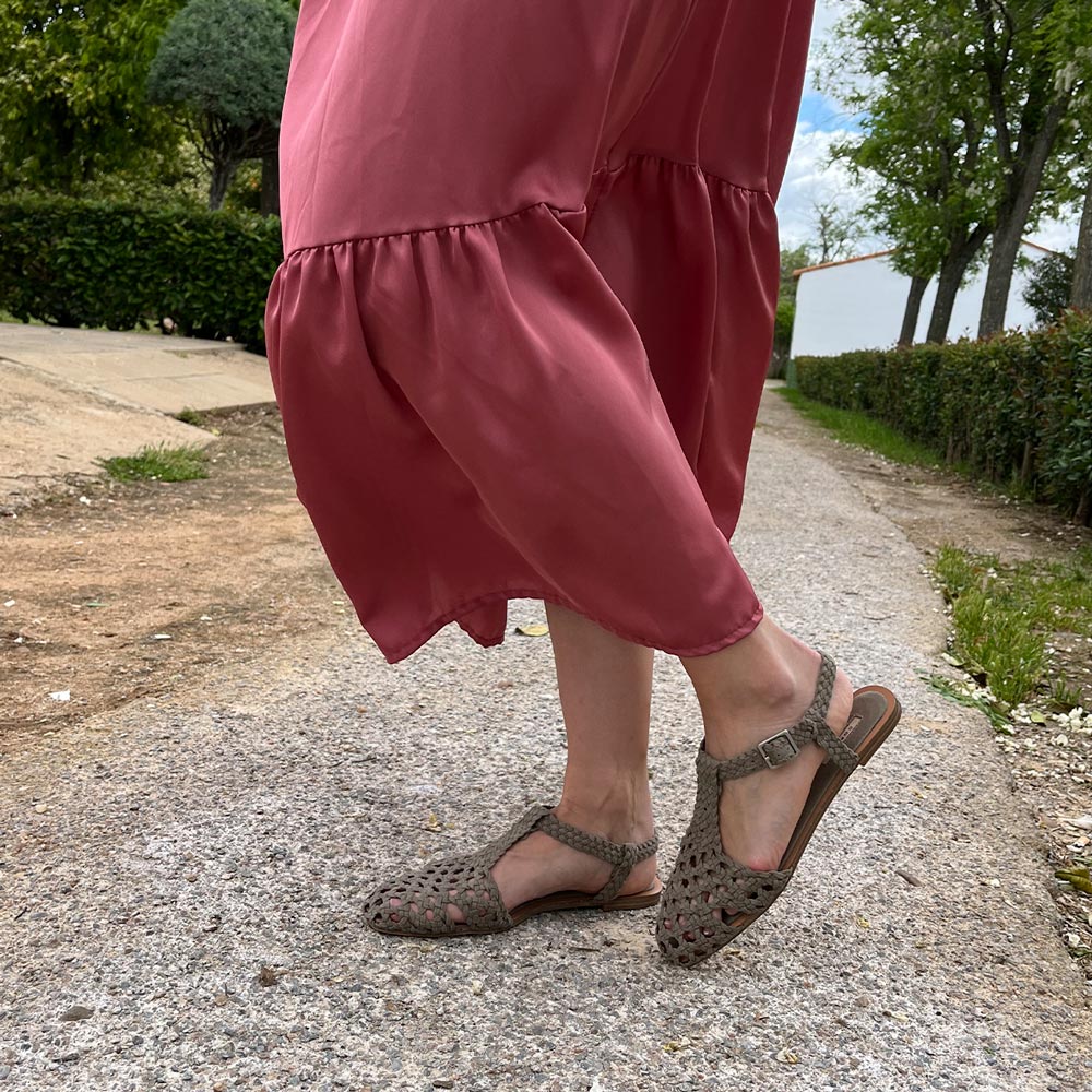 Sandalias Corina Cangrejeras M5435 Kaki - imagen 8