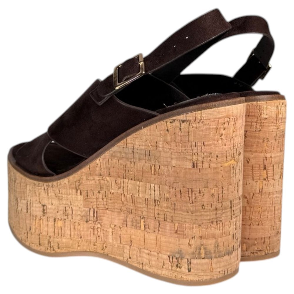 Sandalias Corina Cuña Corcho M6366 Café - imagen 6