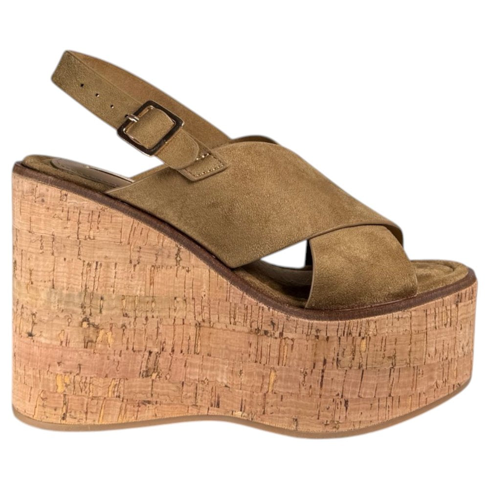 Sandalias Corina Cuña Corcho M6366 Camel - imagen 1