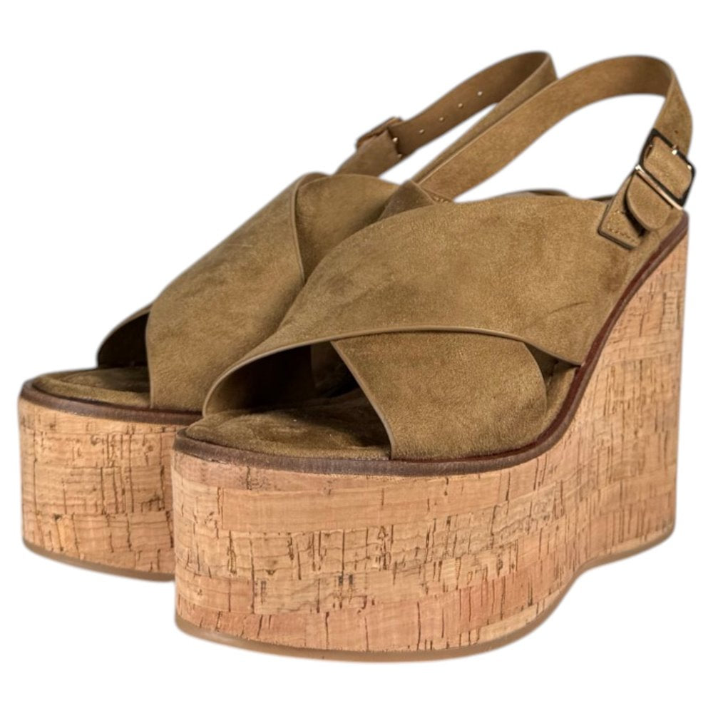Sandalias Corina Cuña Corcho M6366 Camel - imagen 5