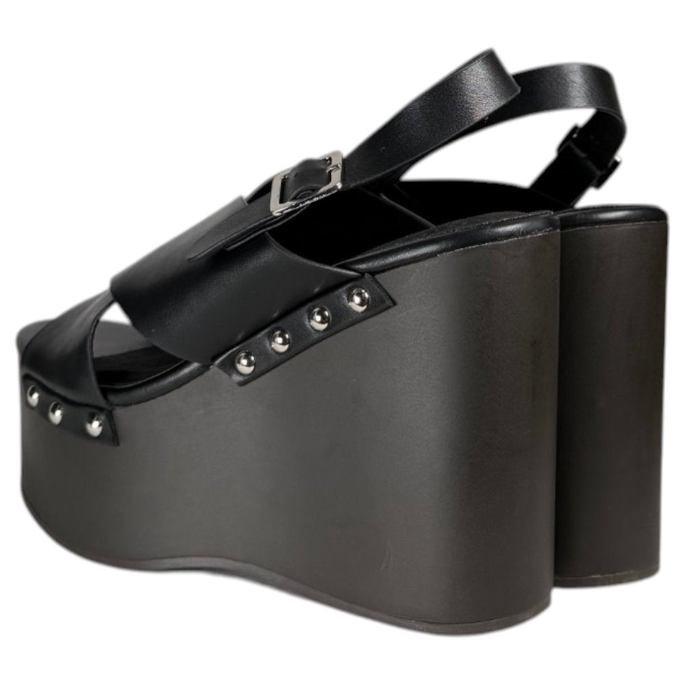 Sandalias Corina Cuña Tachas M6367 Negro - imagen 6