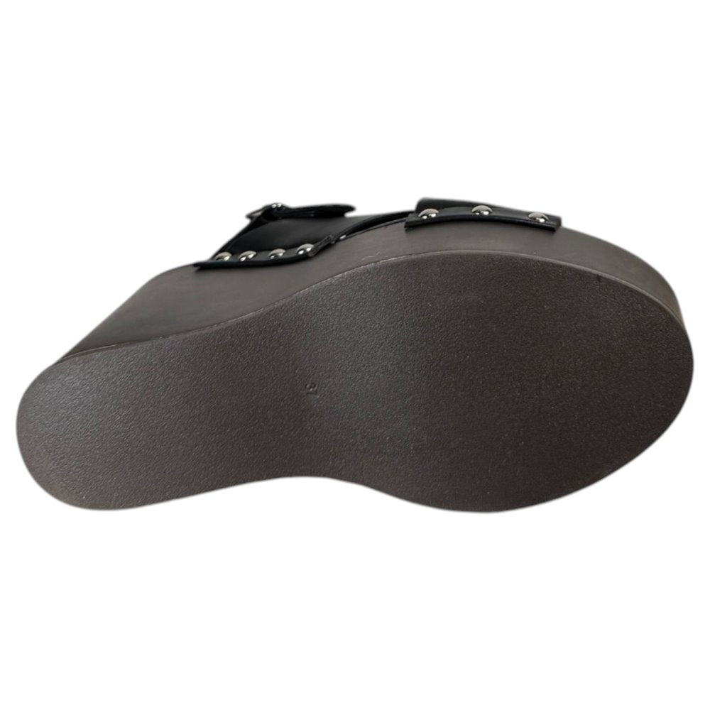 Sandalias Corina Cuña Tachas M6367 Negro - imagen 7