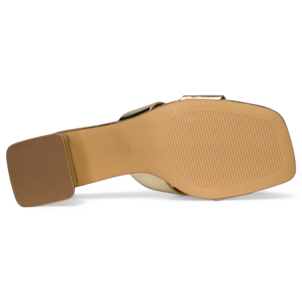 Sandalias Corina Mule Tacón M5370 Oro - imagen 5