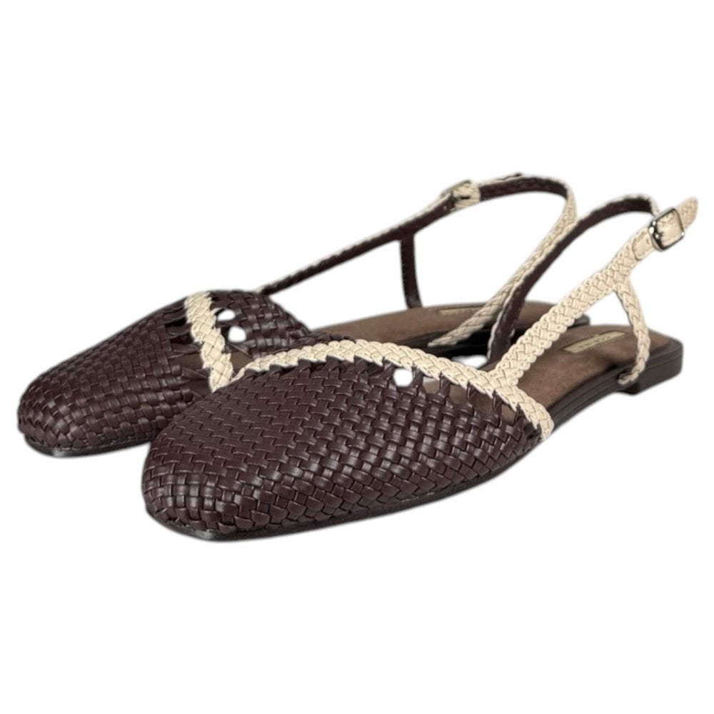 Sandalias Corina Pala Trenzada M6185 Café - imagen 5
