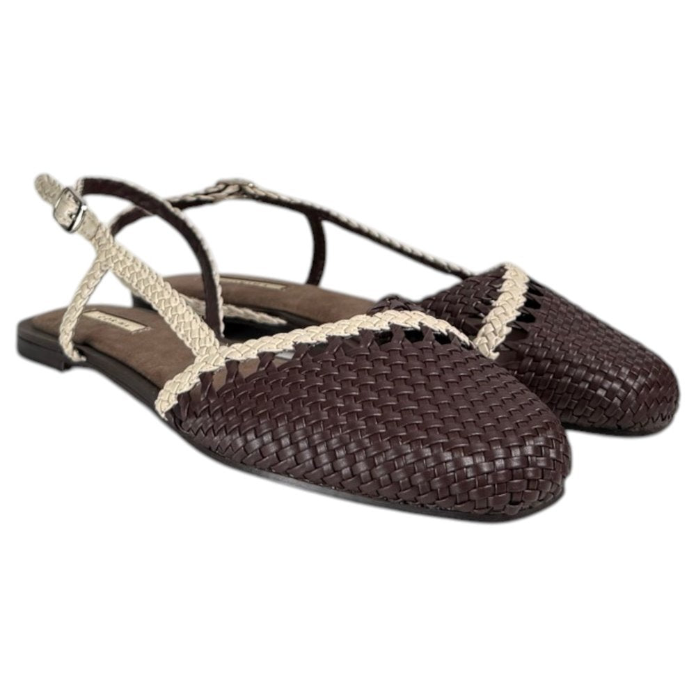 Sandalias Corina Pala Trenzada M6185 Café - imagen 3