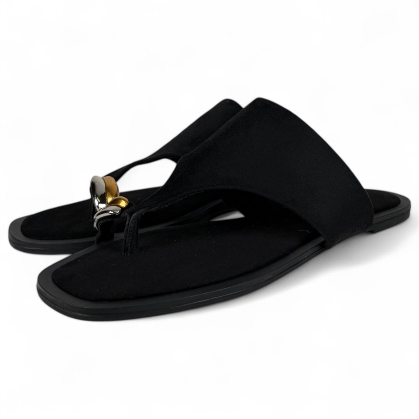 Sandalias Corina Plana Dedo M5480 Negro - imagen 3