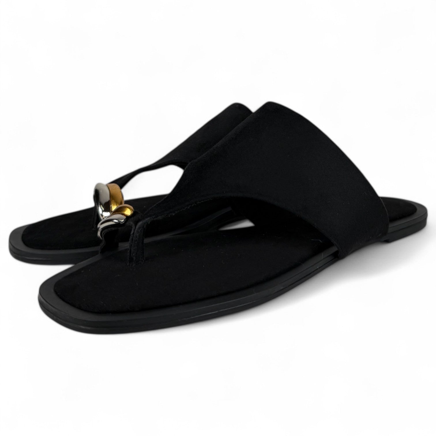 Sandalias Corina Plana Dedo M5480 Negro - imagen 3