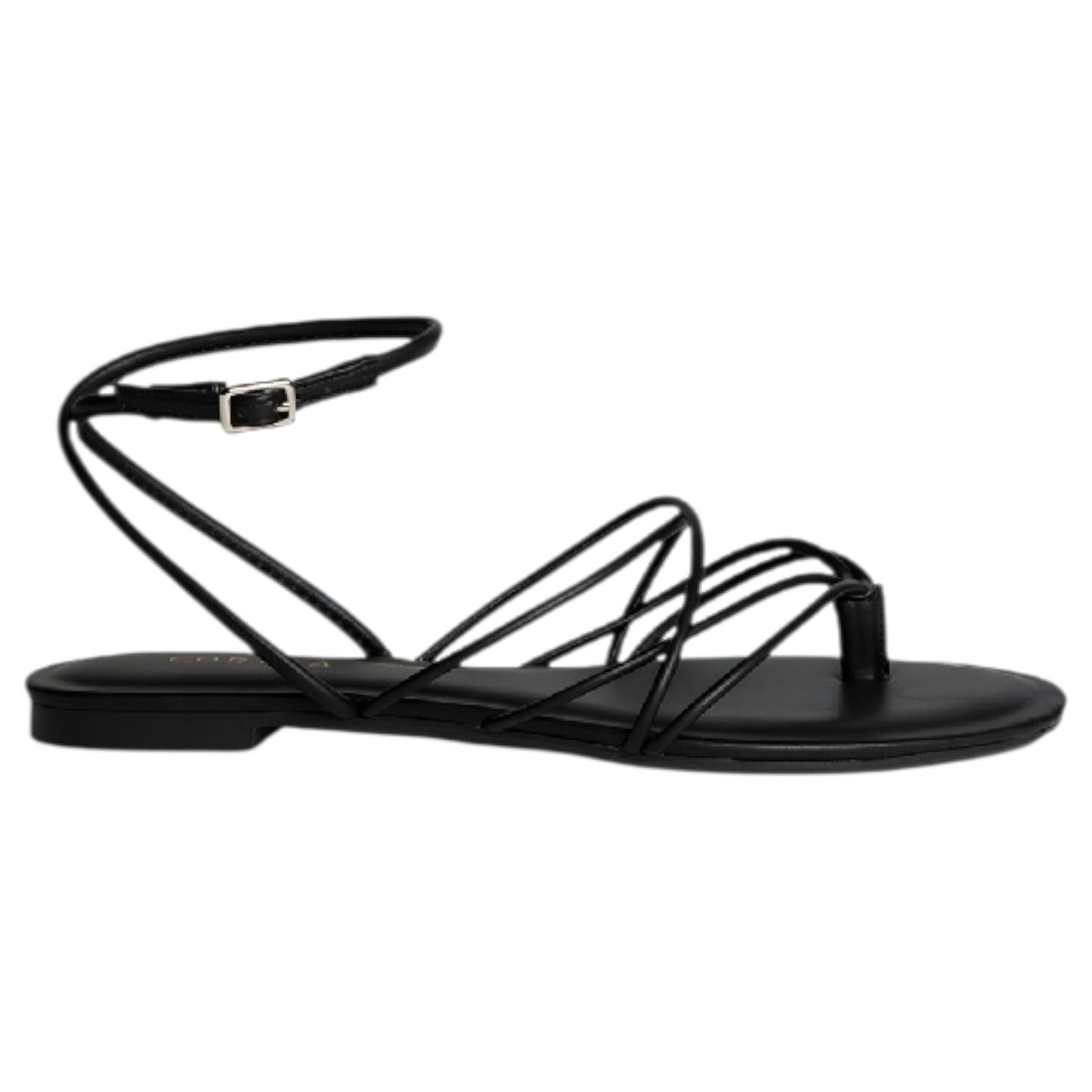 Sandalias Corina Plana Tiras M6455 Negro - imagen 1