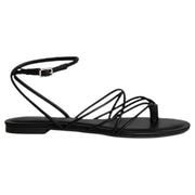 Sandalias Corina Plana Tiras M6455 Negro