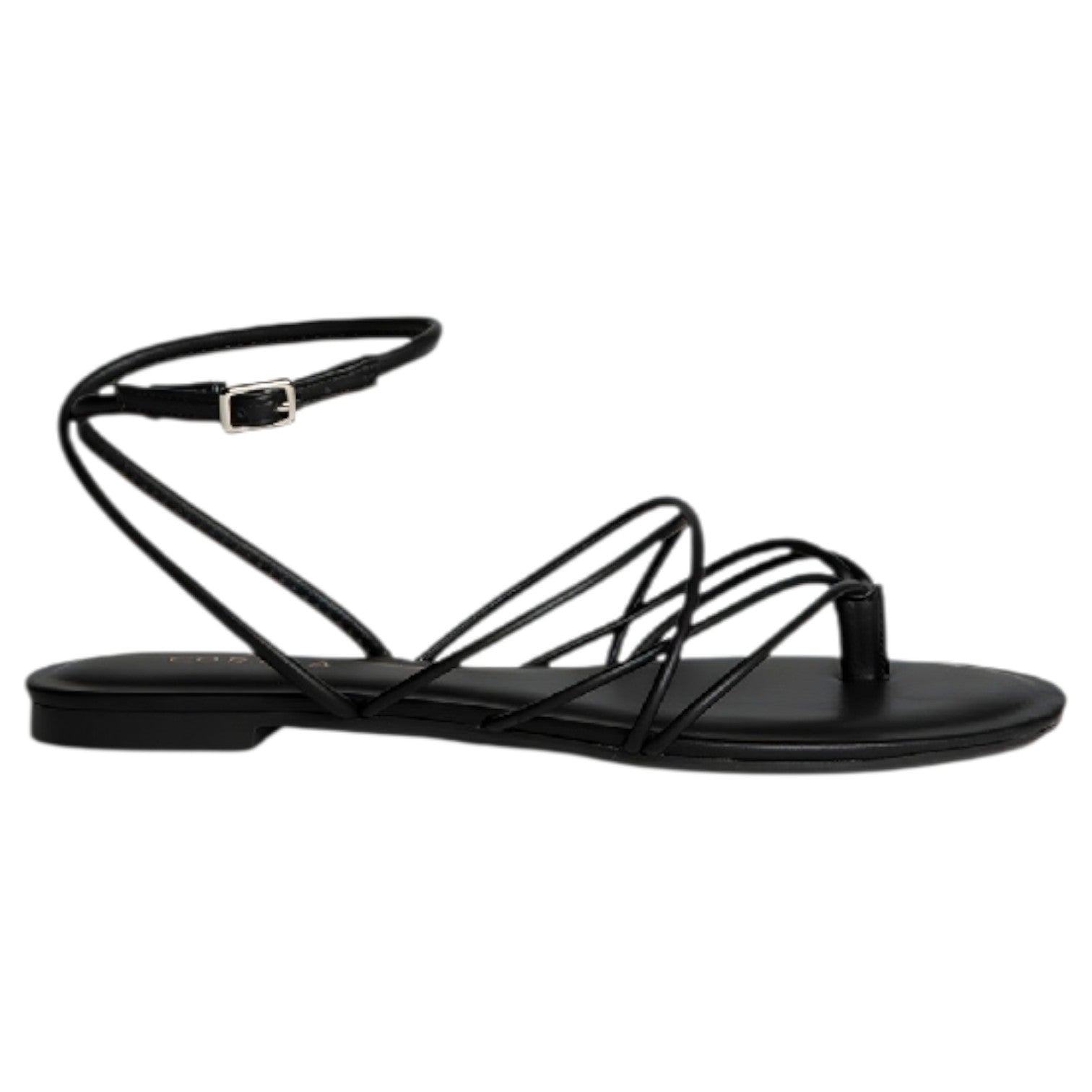 Sandalias Corina Plana Tiras M6455 Negro - imagen 1