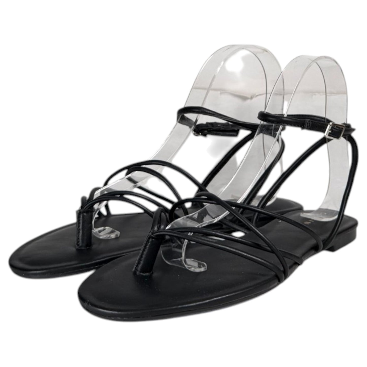 Sandalias Corina Plana Tiras M6455 Negro - imagen 5