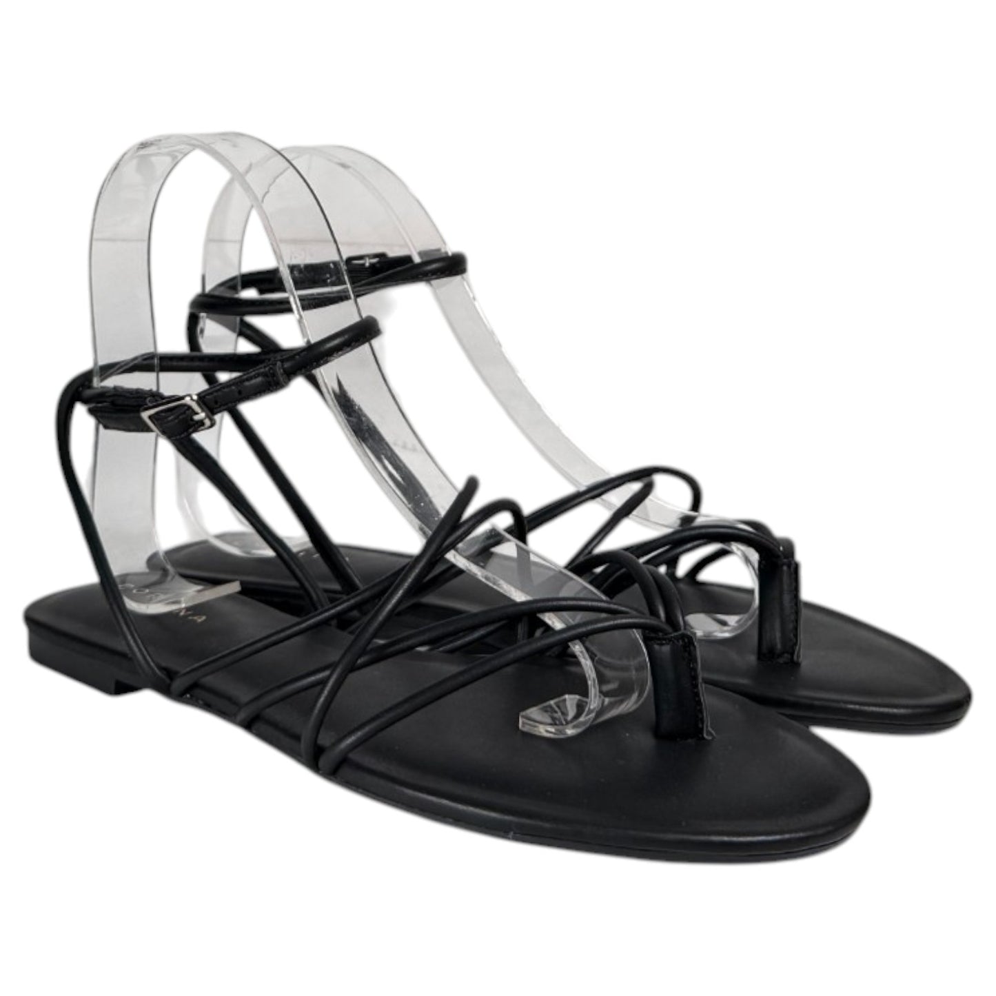 Sandalias Corina Plana Tiras M6455 Negro - imagen 3