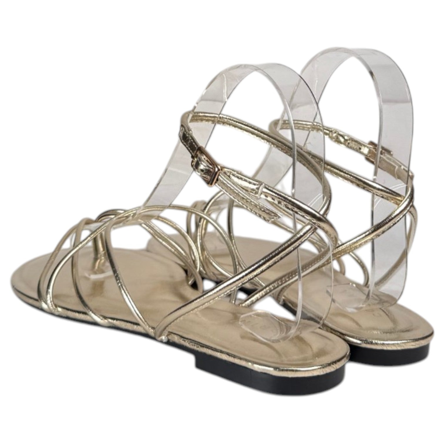 Sandalias Corina Plana Tiras M6455 Oro - imagen 6