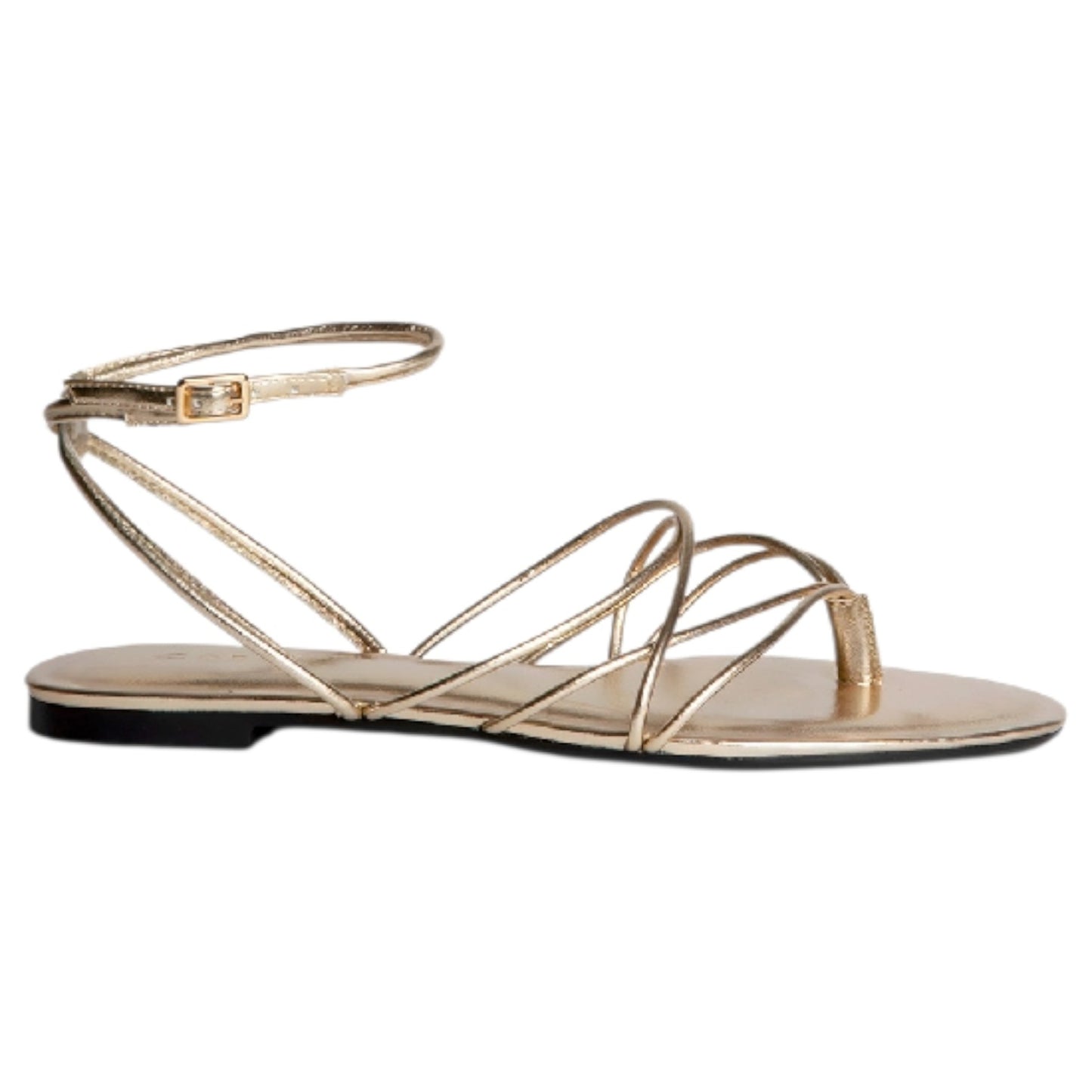 Sandalias Corina Plana Tiras M6455 Oro - imagen 1