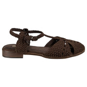 Sandalias Corina Puntera Trenzada M6391 Café