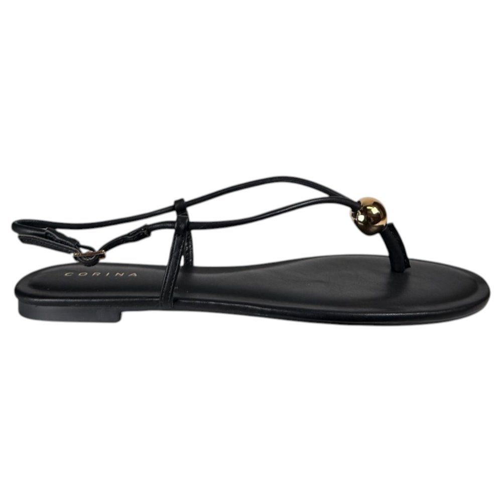 Sandalias Corina Tira Fina M6456 Negro - imagen 1