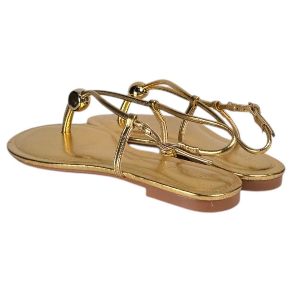 Sandalias Corina Tira Fina M6456 Oro - imagen 6