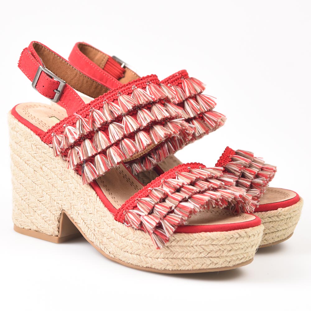 Sandalias de Esparto Corina C9312 Rojo - imagen 2