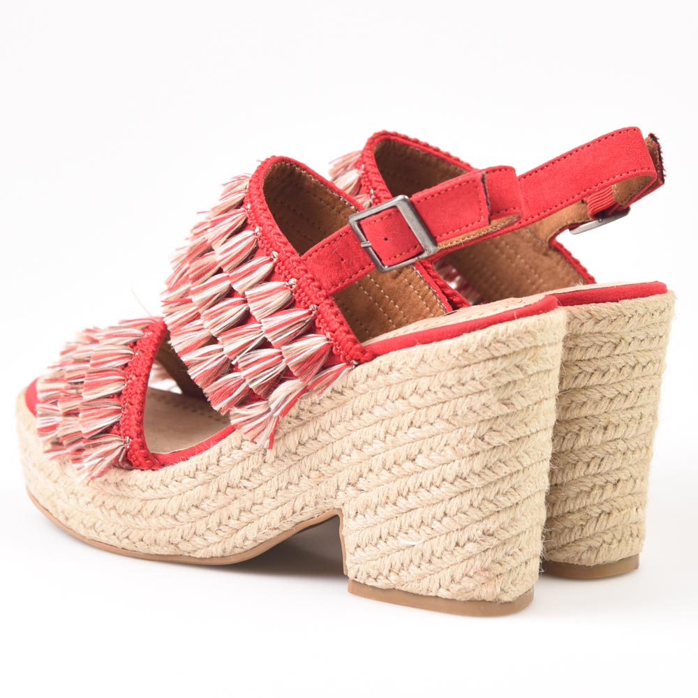Sandalias de Esparto Corina C9312 Rojo - imagen 4
