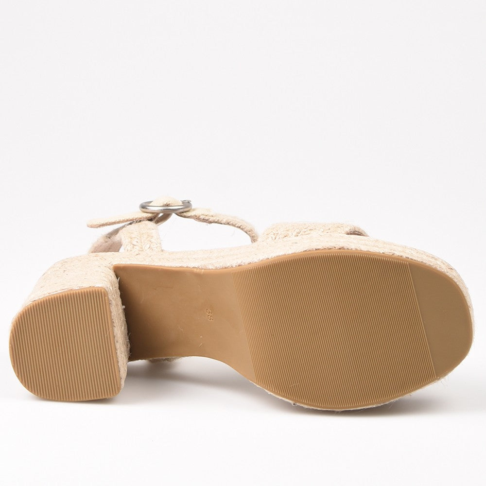 Sandalias de Esparto Corina Tacón M4405 Natural - imagen 5